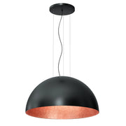 Lampada sospensione Ø80 nera rame Compo Luminex E27