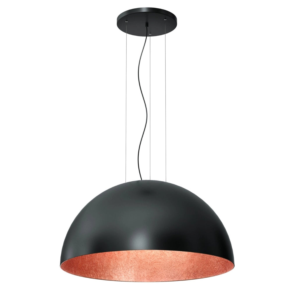 Lampada sospensione Ø80 nera rame Compo Luminex E27