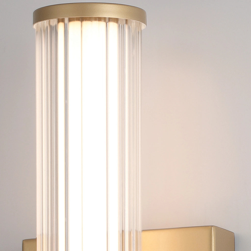 Applique bagno/esterno LED 14W oro 35cm IP44 Fayton