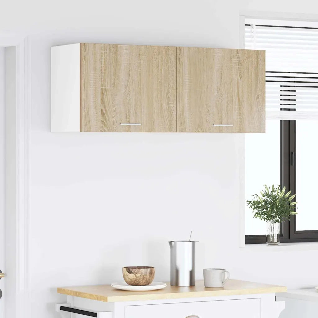 Armadio pensile 2 pcs Quercia Sonoma e Bianca 50 x 31 x 40 cm 884151