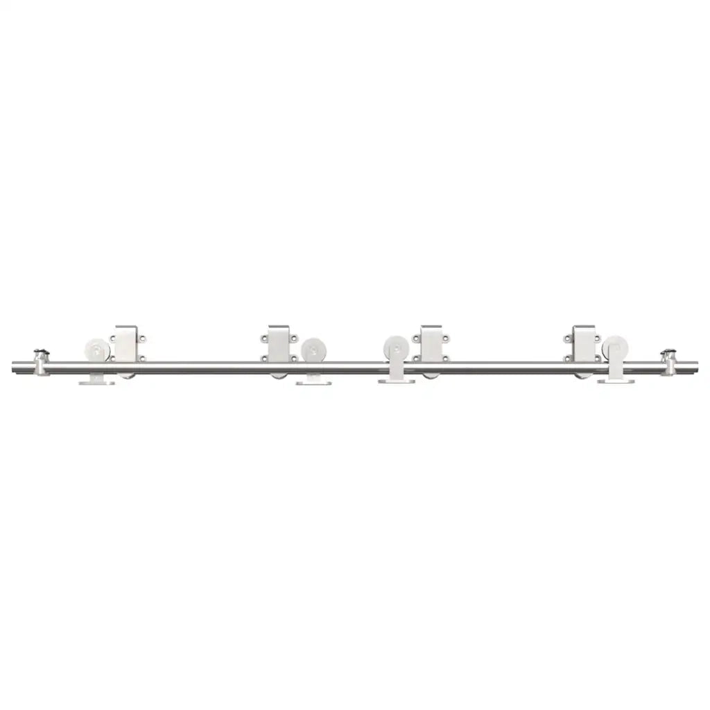 Kit Binari Porta Scorrevole 183 cm Acciaio Inossidabile Argento CFW5826650