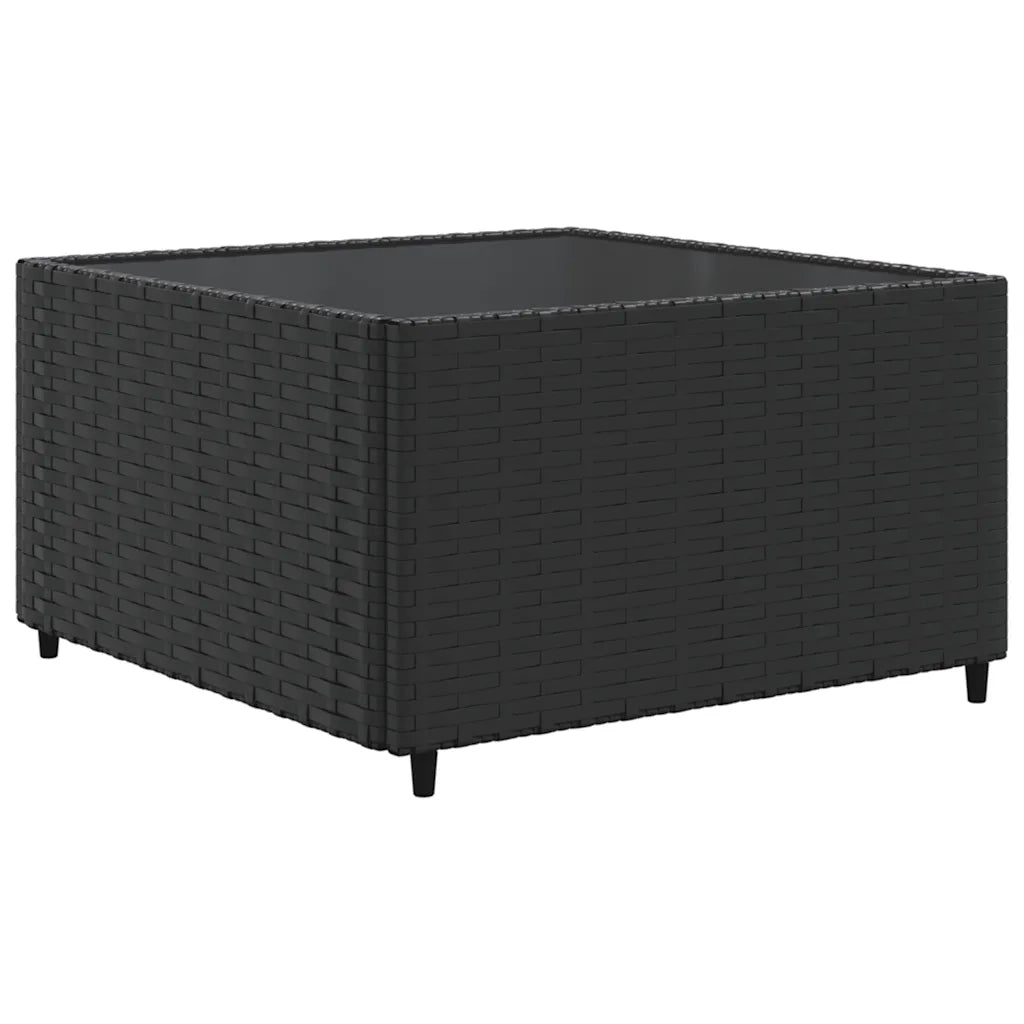 Set Mobili da Giardino con Cuscini 8 pz Nero in Polyrattan 3308235