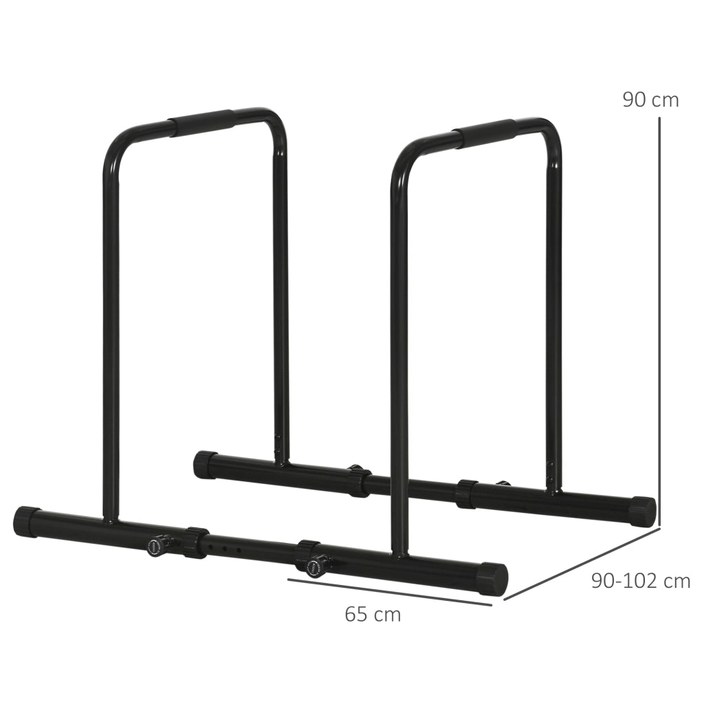 Barre Parallele ¨C Minimal ¨C Nero, Acciaio, 90-102x65x80-90cm