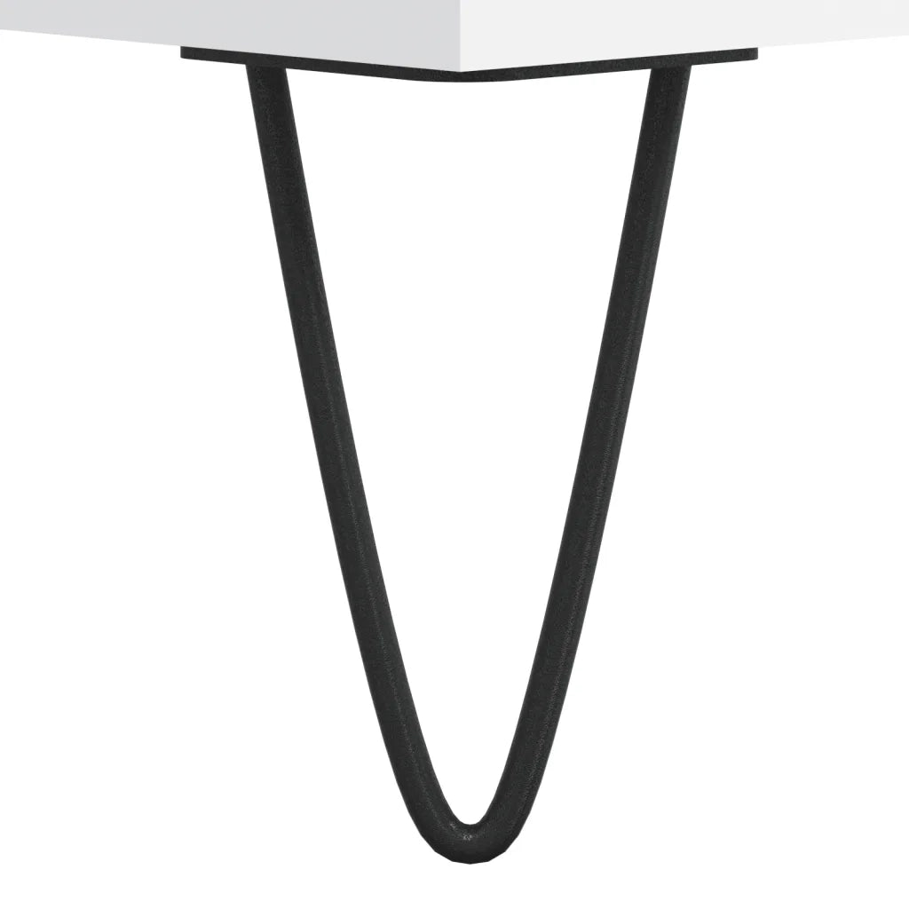 Comodino Bianco 40x35x50 cm in Legno Multistrato 826876