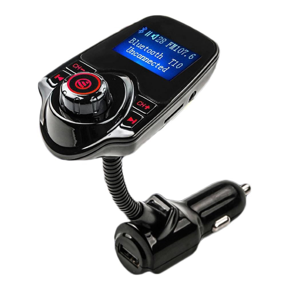 Trade Shop - Trasmettitore Fm Bluetooth Wireless T10 Kit Auto Vivavoce Lettore Mp3 Usb -
