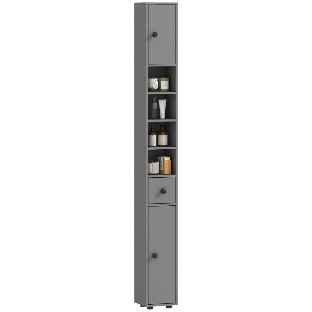 Armadietto Bagno con Cassetto e Ripiani ¨C Minimal ¨C Grigio 60x30x30