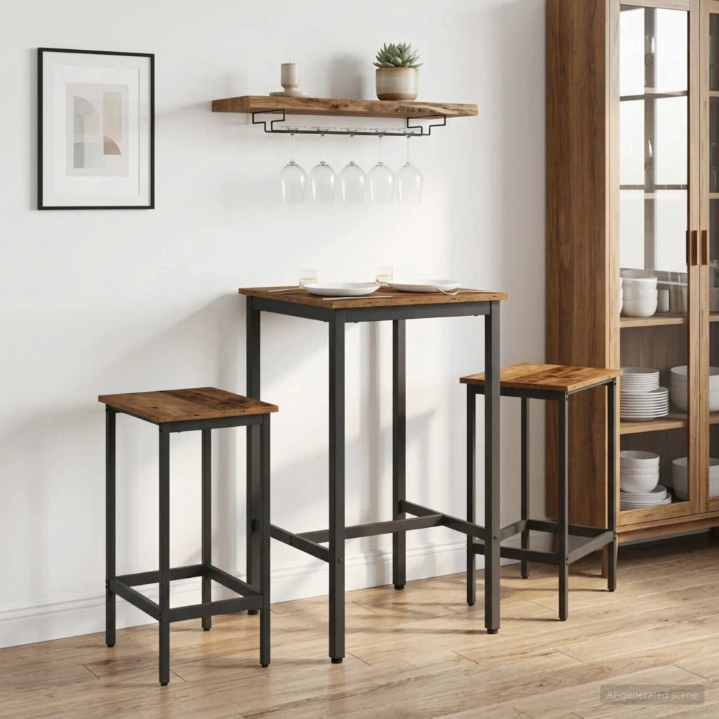 Sgabello da bar 2 pcs Legno antico 40 x 32 x 74 cm 8006154