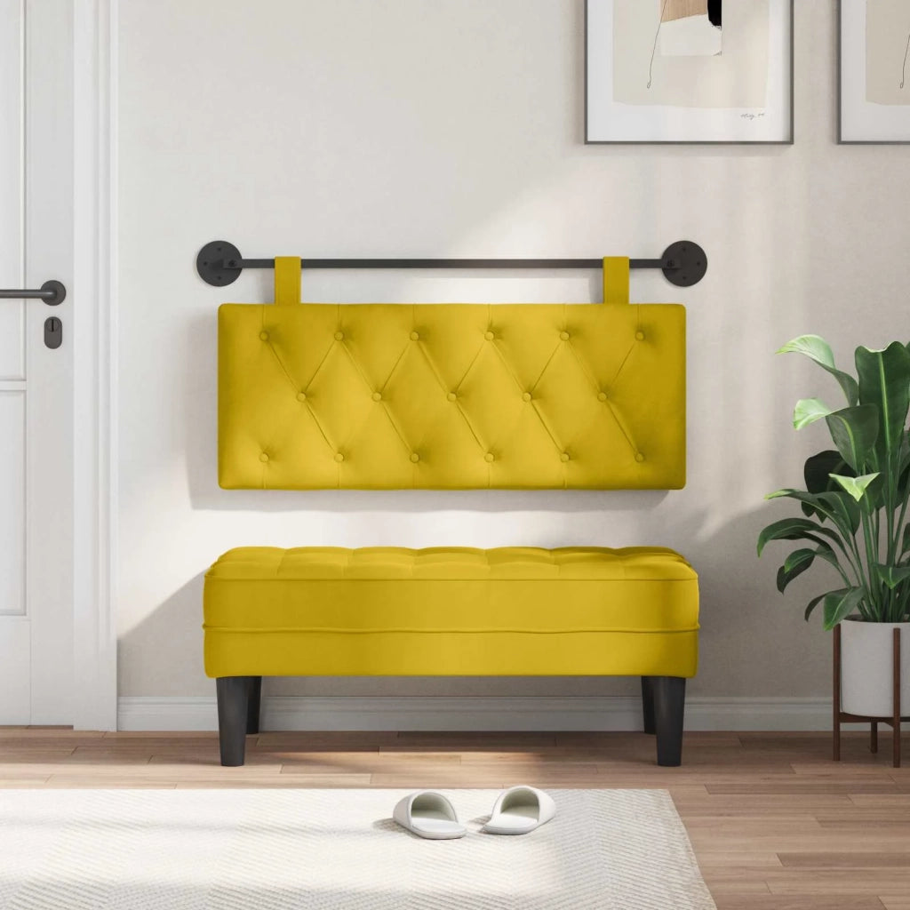 Testiera sospesa Con luce LED Giallo Velluto 42032087