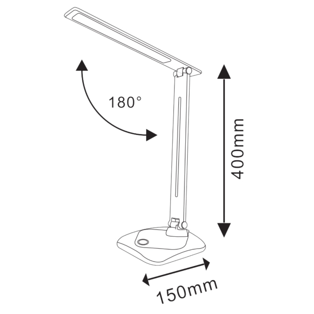 Lampada da scrivania LED 8W CCT dimmerabile bianca Polux