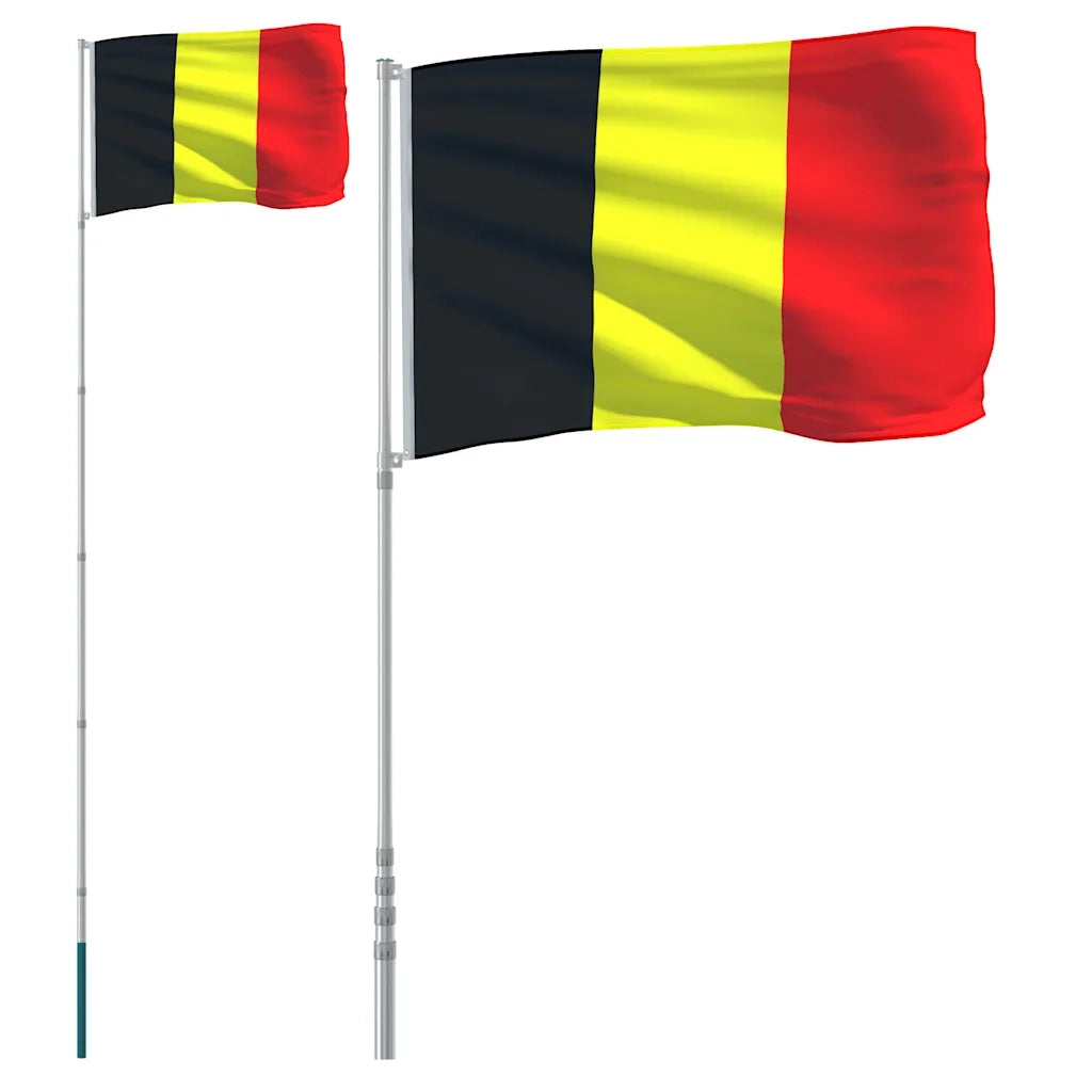 Asta e Bandiera Belgio 5,5 m Alluminio 3147117