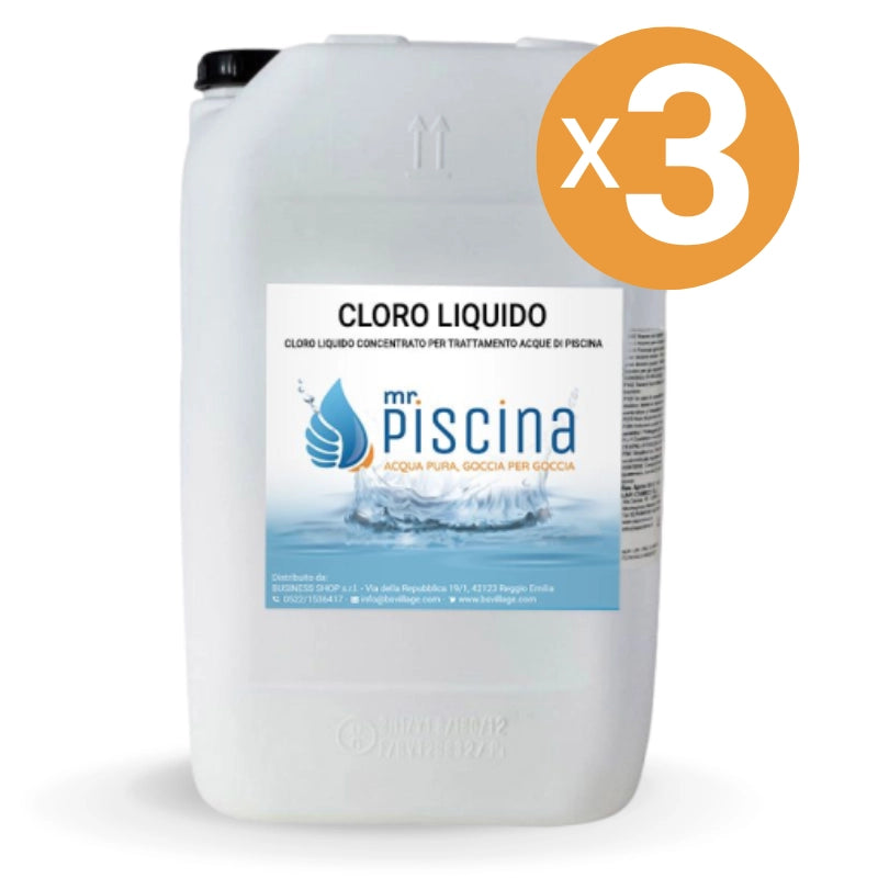 CLORO LIQUIDO per piscina Quantità confezione: 3 confezioni