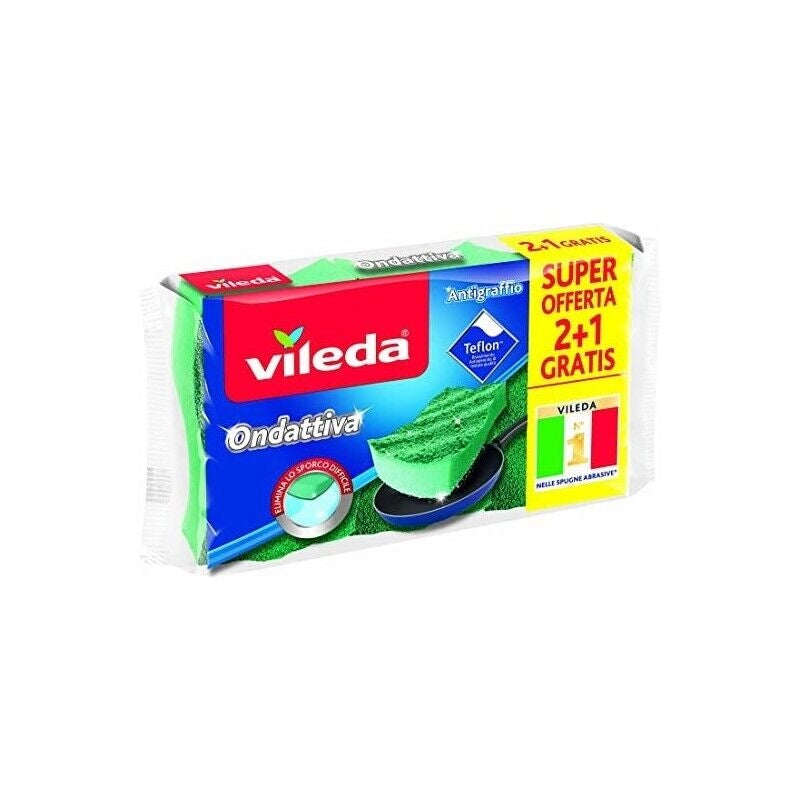 VILEDA SPUGNA ONDATTIVA MULTI USO ANTI GRAFFIO DA 2 PZ