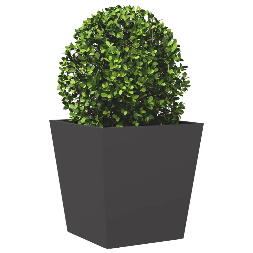 Fioriera da Giardino Nera 40x40x40 cm Acciaio 851052