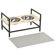 Ciotola per Cane Regolabile in Altezza ¨C zephmum ¨C Acciaio, 2 Pezzi, 11-32 cm