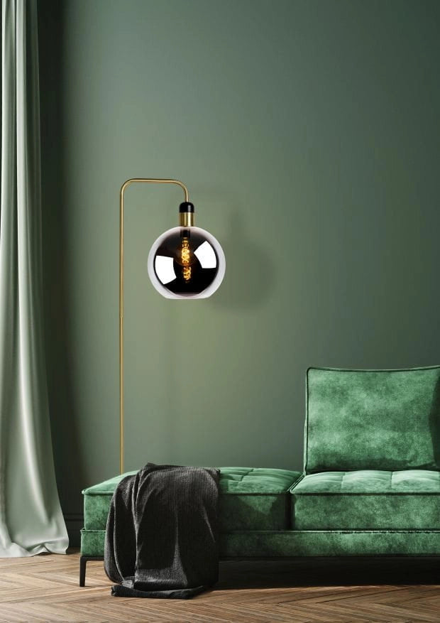 Lucide JULIUS lampada da terra nera oro E27 25W 158cm