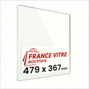 479 x 367 x 4 mm - Vetro per stufa a legna - vetro camino di ricambio - vetro per caminetto resistente al fuoco - France Vitre