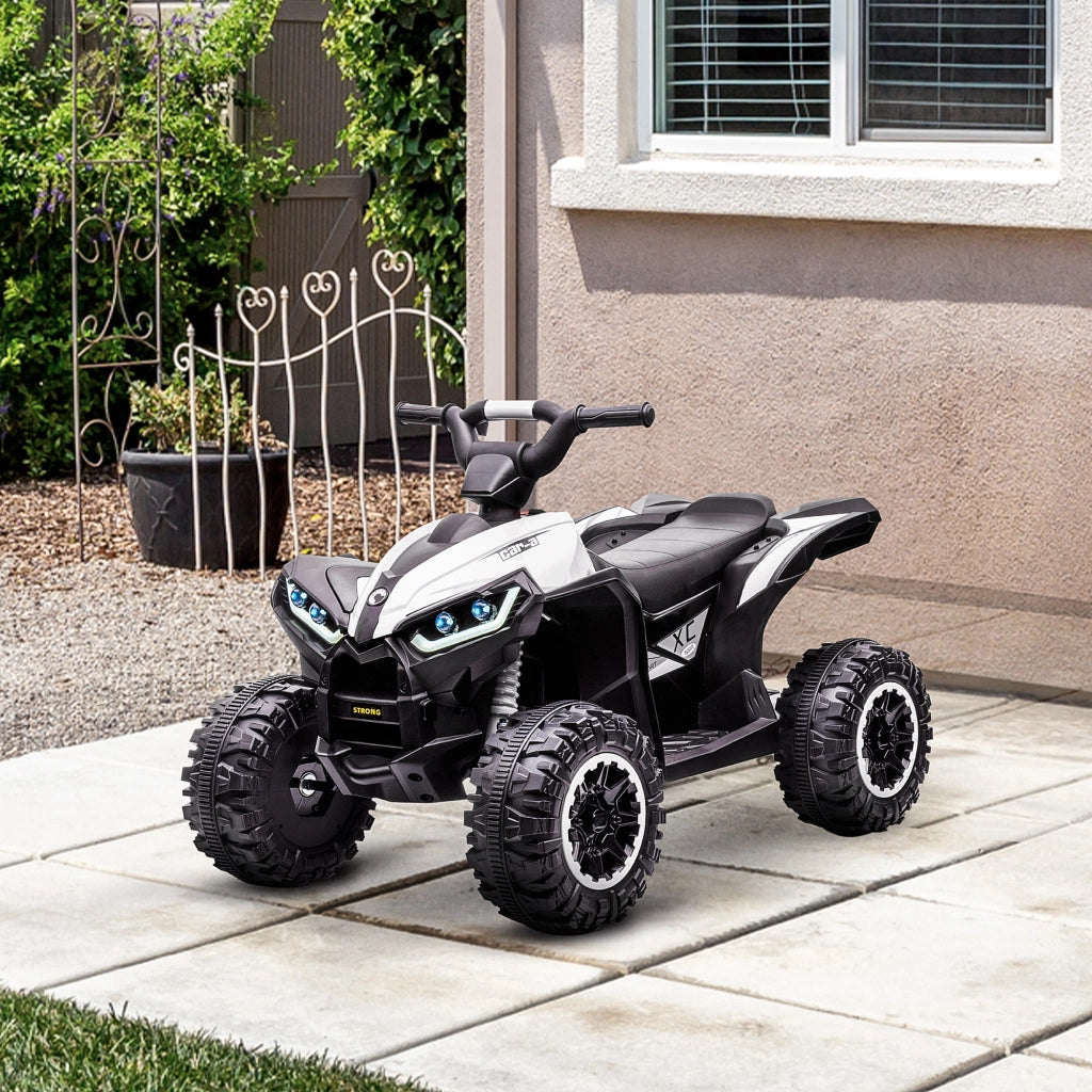 Quad elettrico per bambini ¨C Minimal ¨C 12V, nero, bianco, metallo, PP