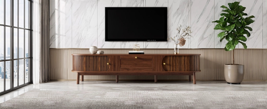 Cassettiera per TV noce MDF lunghezza 170 cm