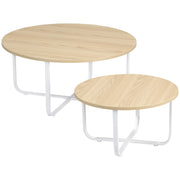 Tavolino da caff¨¨ ¨C Minimal ¨C Naturale e Bianco