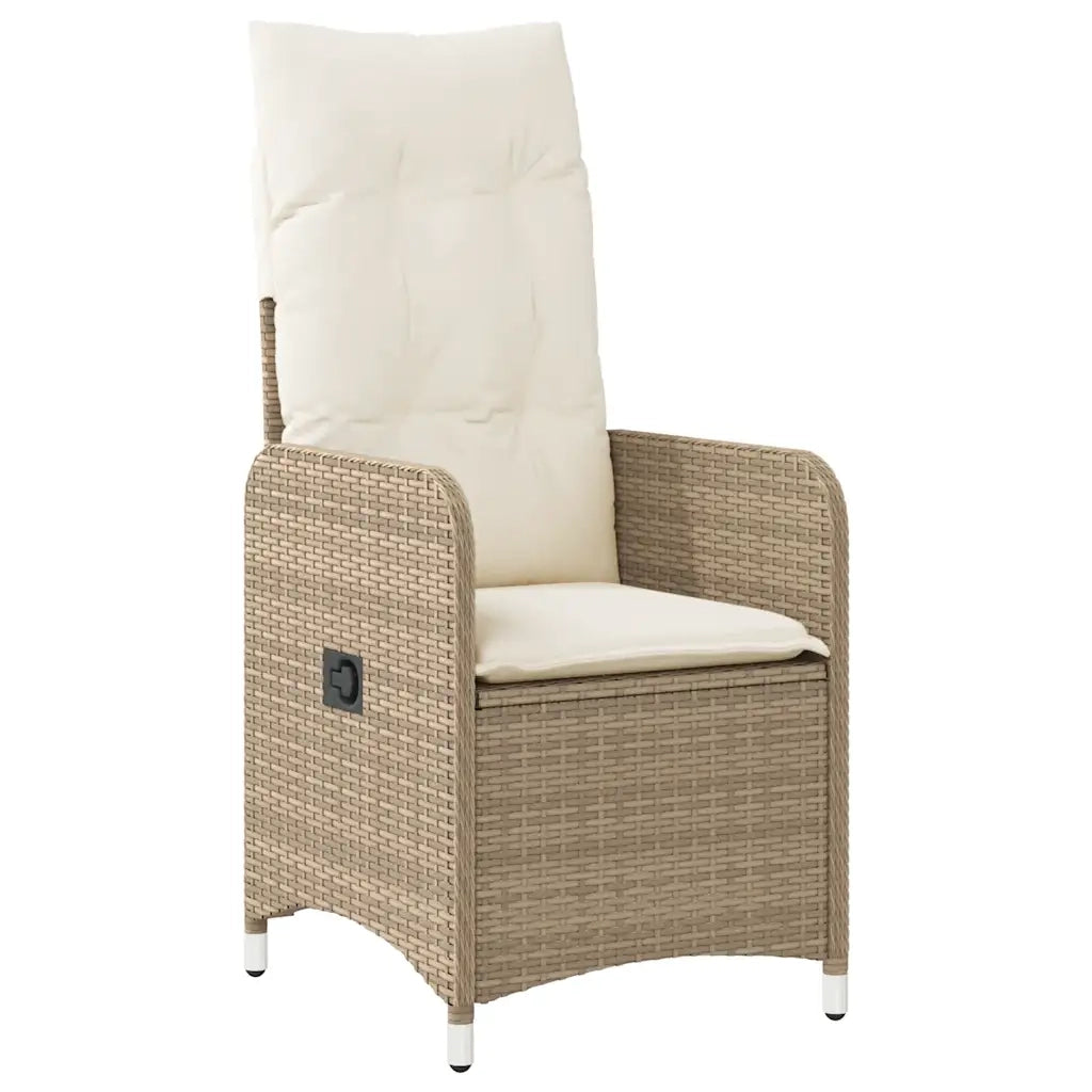 Set Bistrò da Giardino 11 pz con Cuscini in Polyrattan Beige 3277288