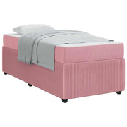 Letto singolo | Letto per adulti | Struttura del letto con materasso Rosa 100 x 200 cm Tessuto
