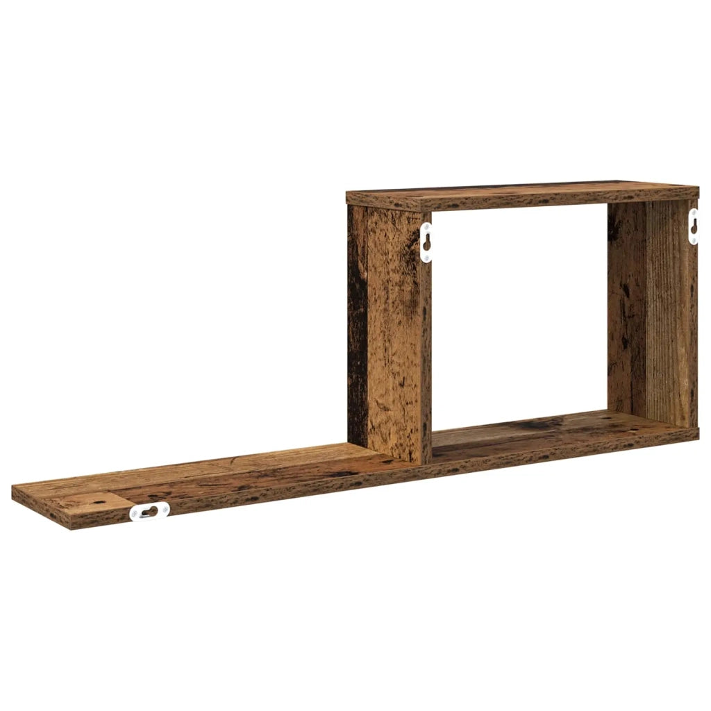 Scaffali flottanti 2 pz Legno antico 80 x 15 x 30 cm 8012329