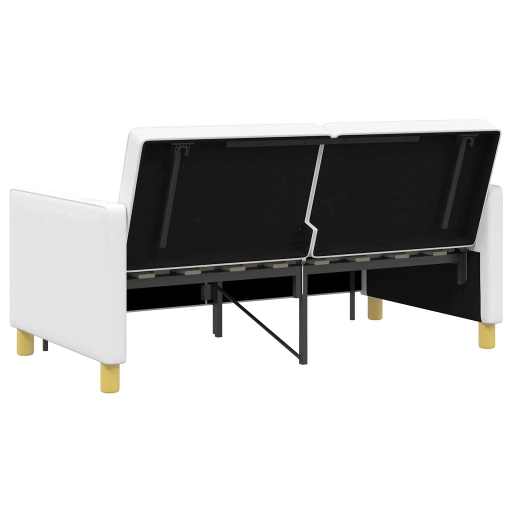 Divano Letto Estraibile Bianco Tessuto 42033349