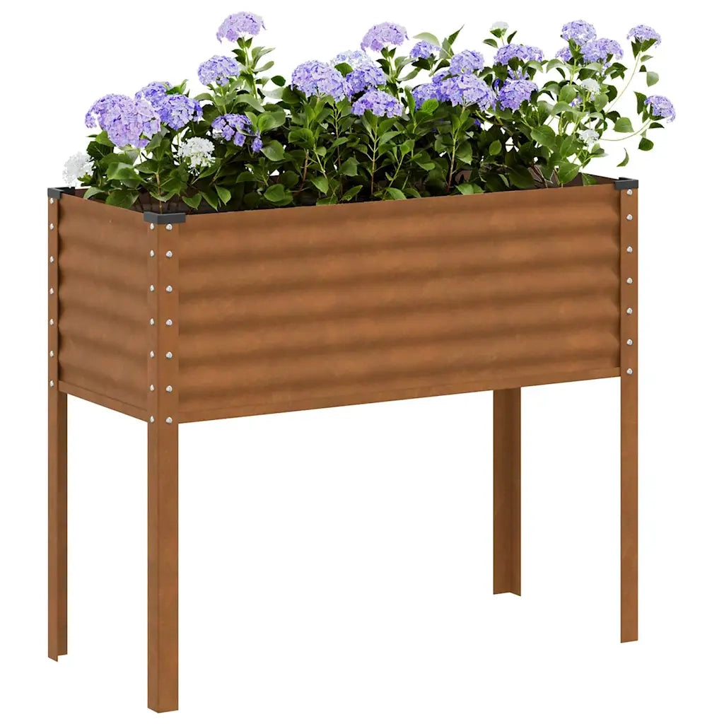 Fioriera da Giardino-Vaso da Esterno 100x45x90 cm in acciaio corten
