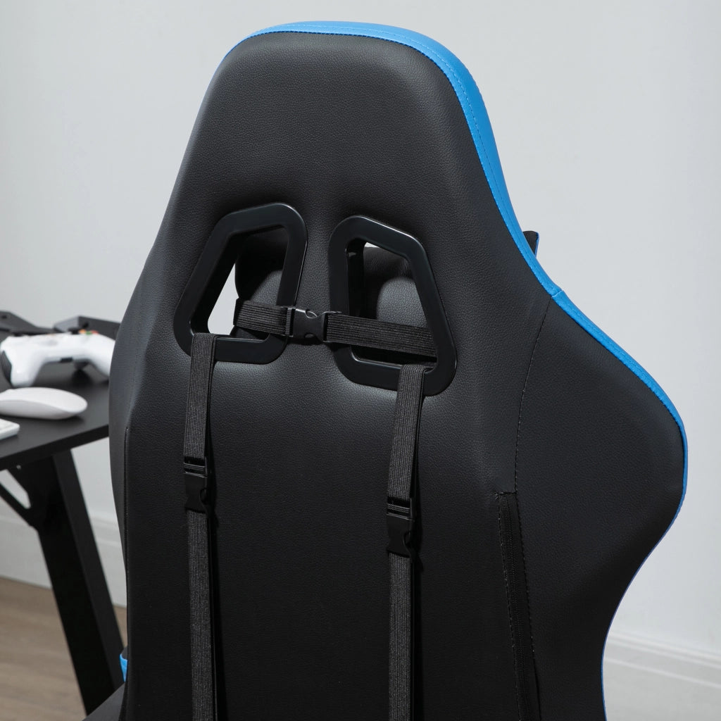 Sedia da Ufficio Gaming ¨C Zephmum ¨C Blu e Nero con Schienale e Supporto Lombare