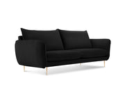 Cosmopolitan Design - Divano "Vienna" 2 posti in velluto nero 