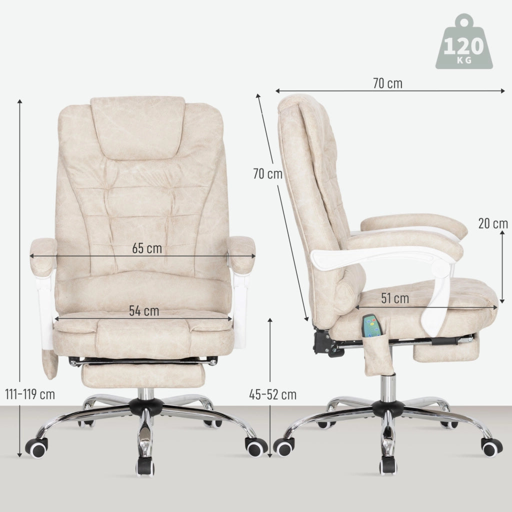 Sedia Massaggiante in Tessuto ¨C Minimal ¨C Crema