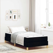 Letto a molle con materasso Nero 100 x 200 cm Tessuto 3398544