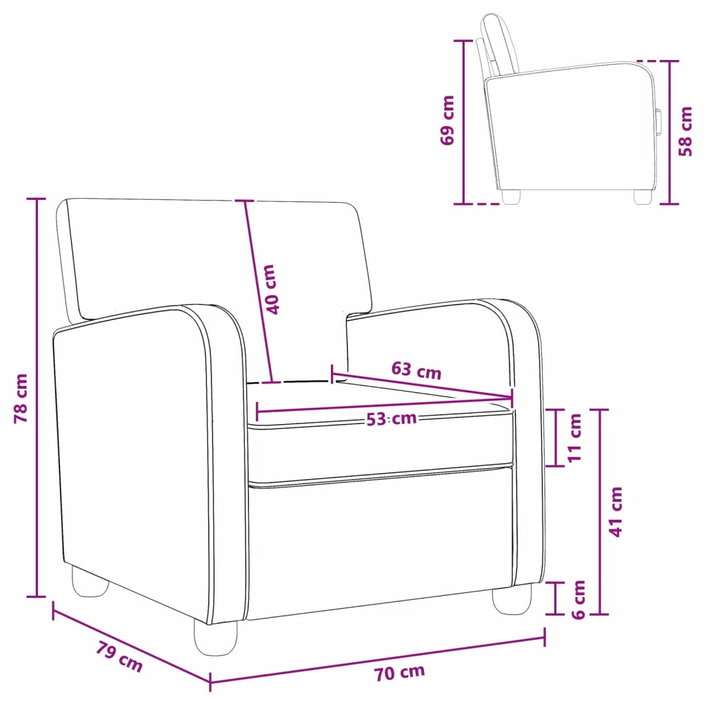 Poltrona Blu Tessuto 42043401