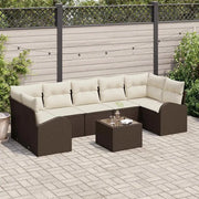 Set Divano da Giardino Marrone 55 x 55 x 37 cm polyrattan 3345958