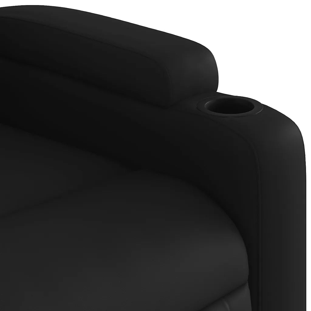 Poltrona reclinabile massaggiante in Similpelle Nera 3205676