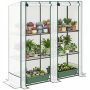 Serra da giardino a 3 livelli ¨C Minimal ¨C Bianco 144x48x152 cm