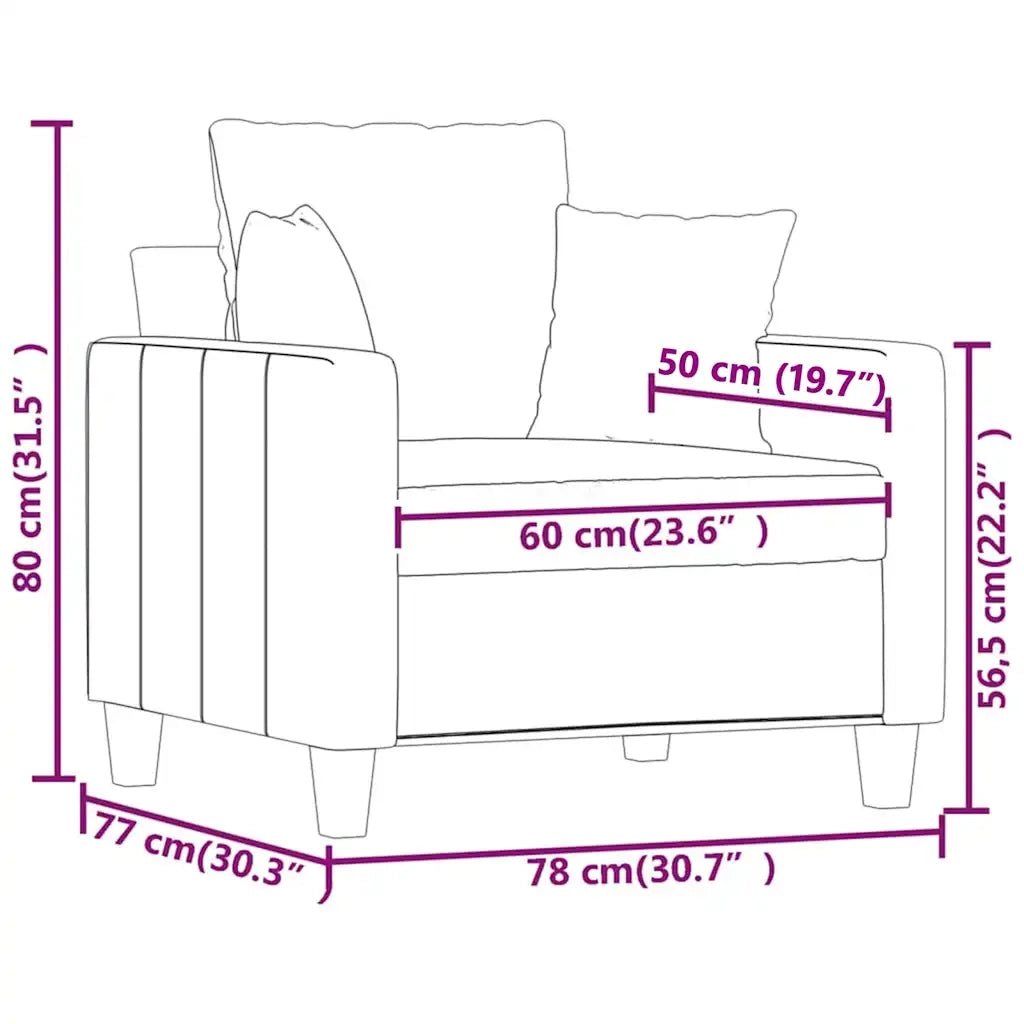Poltrona | Sedia Relax Grigio Scuro 60 cm in Tessuto