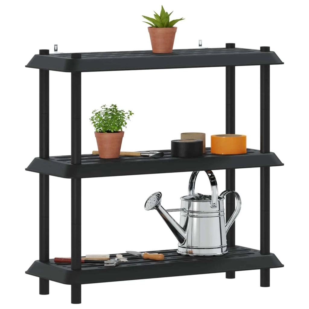 Unità di scaffalatura 3 livelli 100 x 40 x 96 cm PP Antracite 8011744