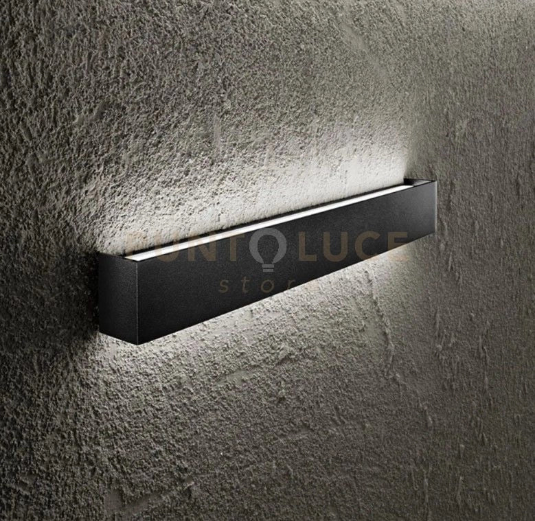Applique in alluminio nero Rummo LED 30W 3000K CRI?90 2400Lm l.81cm biemissione