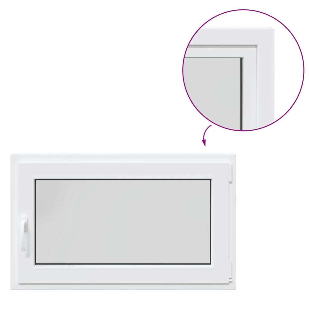 Finestra per Soffitta RISOR Bianco 100 x 60 cm PVC e Vetro 42047209