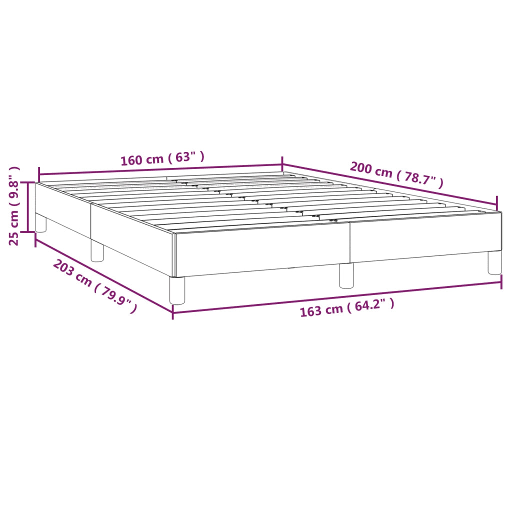 Letto matrimoniale | Letto per adulti | Giroletto senza Materasso Grigio Scuro 160x200 cm Tessuto