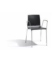 SEDIA ALICE - SET DA 2 - CON BRACCIOLI TECNOPOLIMERO e acciaio made in Italy SCAB DESIGN - Antracite 81