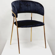 Sedia New Velvet in velluto Nera