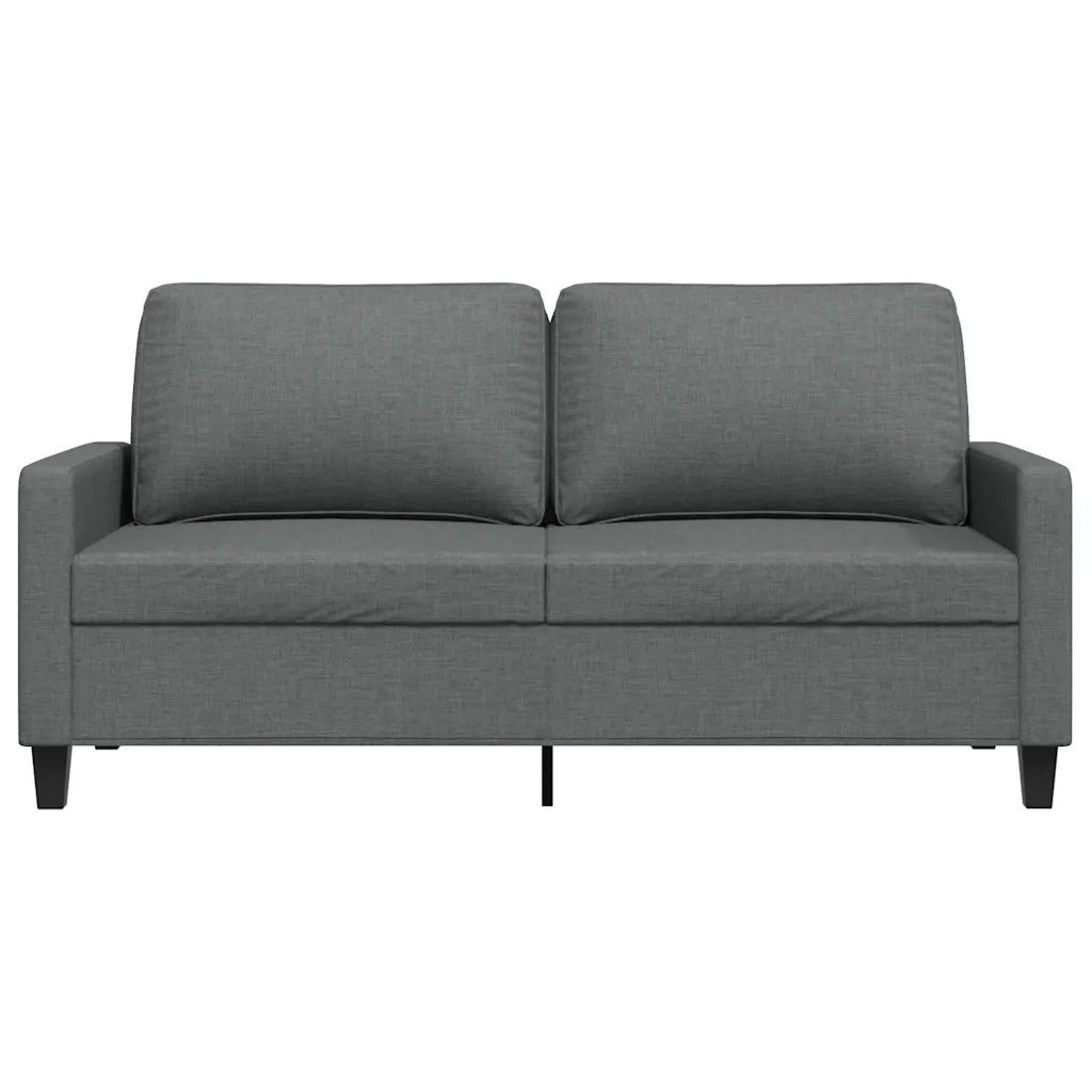 Divano a 2 Posti Grigio Scuro 140 cm in Tessuto 359164