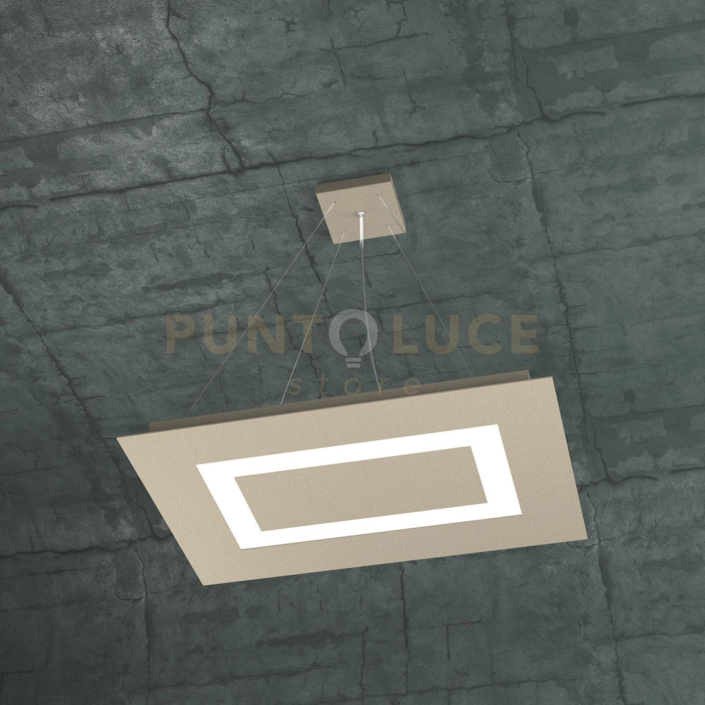 CARPET SOSPENSIONE RETTANGOLARE PICCOLA 4 LUCI SABBIA 1137-SRP-SA