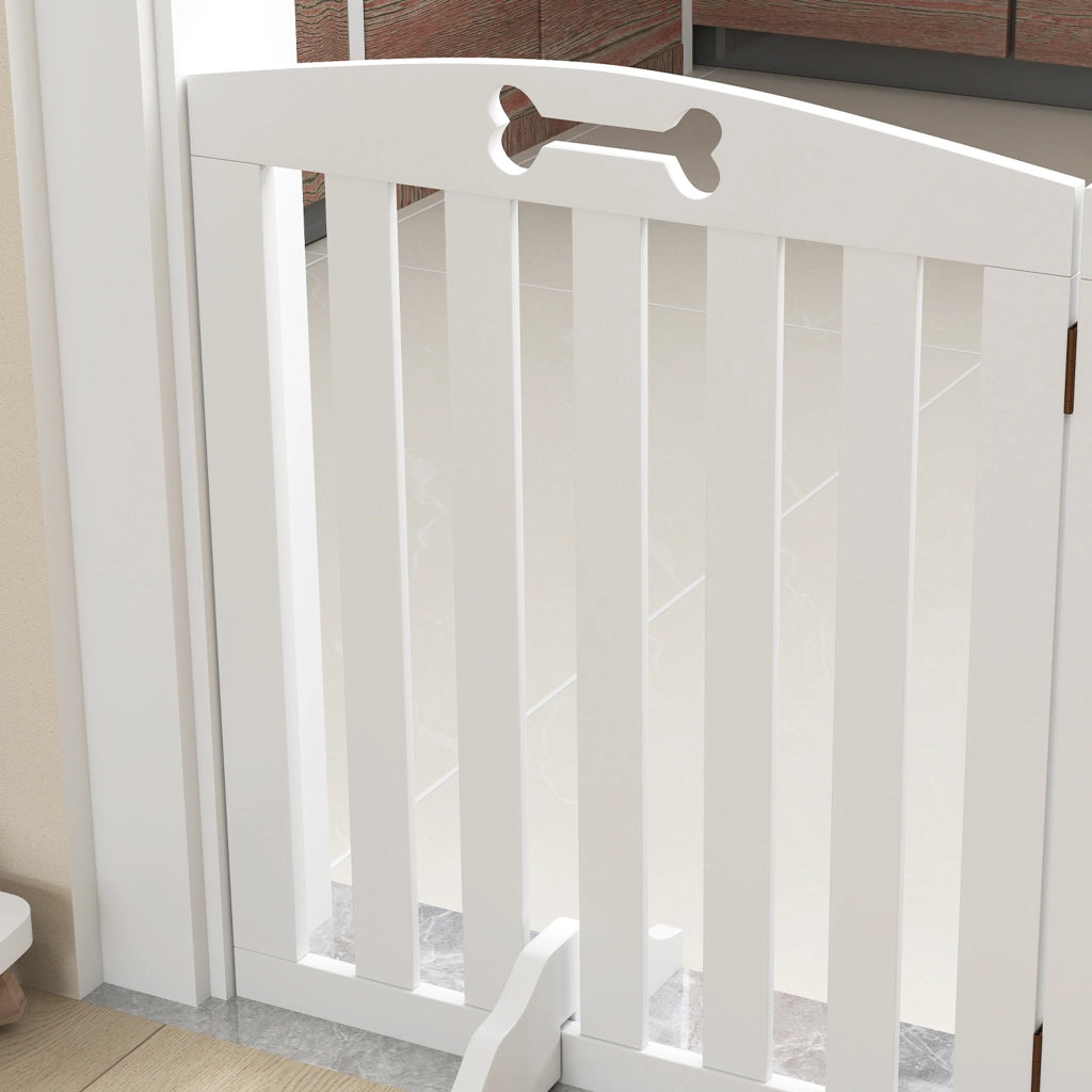 Barriera per cani pieghevole ¨C zephmum ¨C bianco 155x30x61 cm