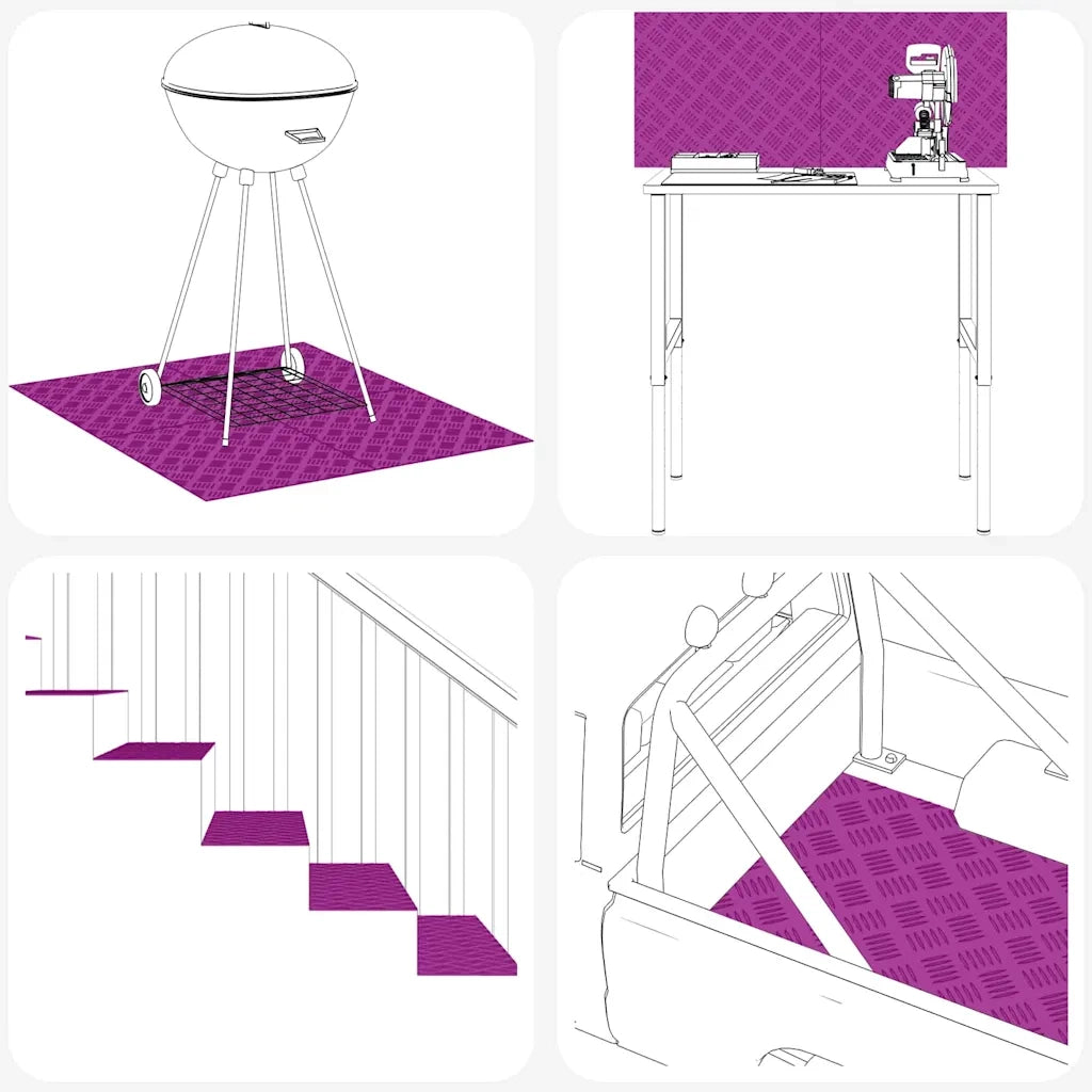 Gradini per Scale 4 pcs Argento 40 x 20 cm Alluminio 4104244