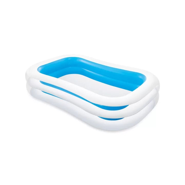 PISCINA GONFIABILE RETTANGOLARE FAMILY  +6 ANNI  cm.262x175X56h.  peso kg.5,30 (56483)    INTEX