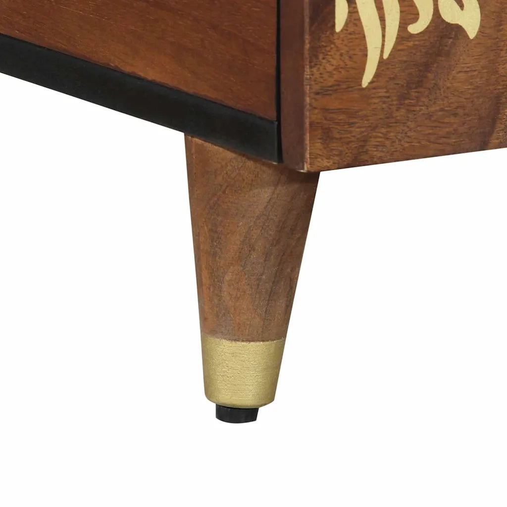 Tavolino da Salotto con Cassetto-Tavolino da soggiorno-Tavolo Marrone miele 80 x 54 x 40 cm