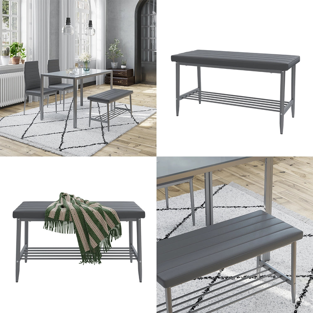 Vicco panca ad angolo Grigio 85 x 35 cm